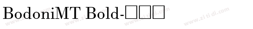 BodoniMT Bold字体转换